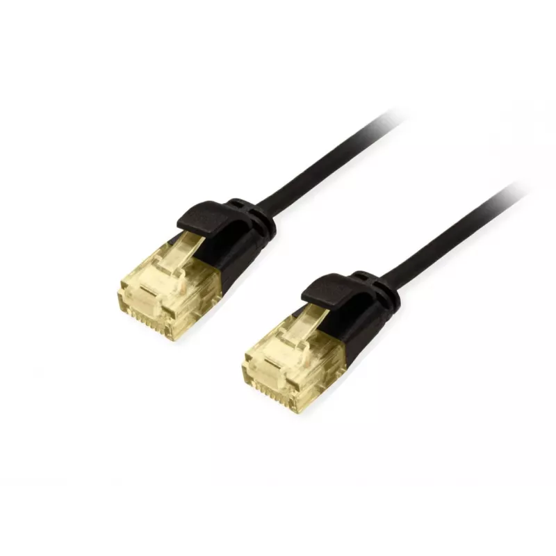 Equip Cat.6A U/UTP ohut patch-kaapeli 0,25 m musta 10000 Mbit/s