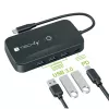 Techly IDATA USBC-HUB5WL AV-jatko AV-lähetin ja -vastaanotin musta