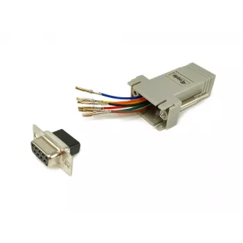 Equip DB9 - RJ45 sovitin naaras sarjaportti harmaa 72x33x16mm
