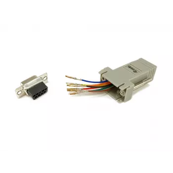 Equip DB9 - RJ45 sovitin naaras sarjaportti harmaa 72x33x16mm
