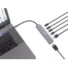 Equip USB-C 6-in-1 monitoimisovitin, HDMI 4K/30Hz, USB-C x4, USB-A x1, 5Gbps, 100W USB PD