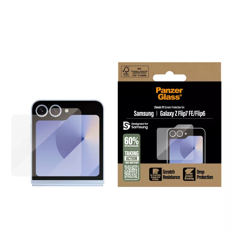 PanzerGlass® näytönsuoja Samsung Galaxy Z Flip7 FE | Flip6 | Classic Fit