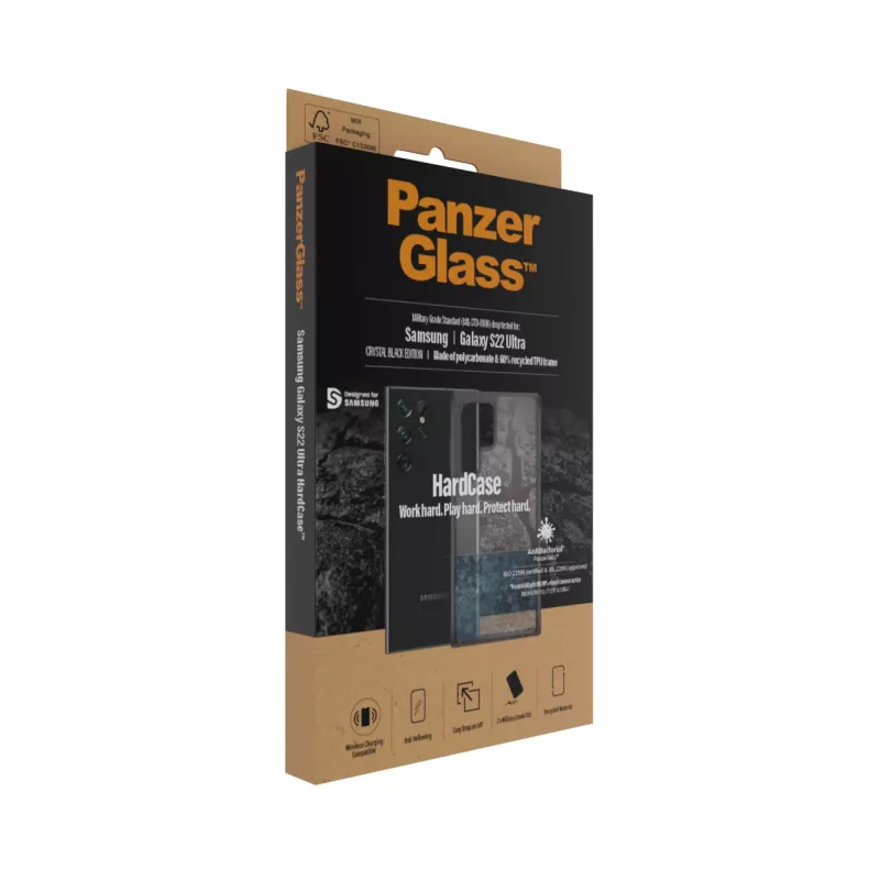 PanzerGlass® HardCase Samsung Galaxy S22 Ultra 5G – Smokey musta