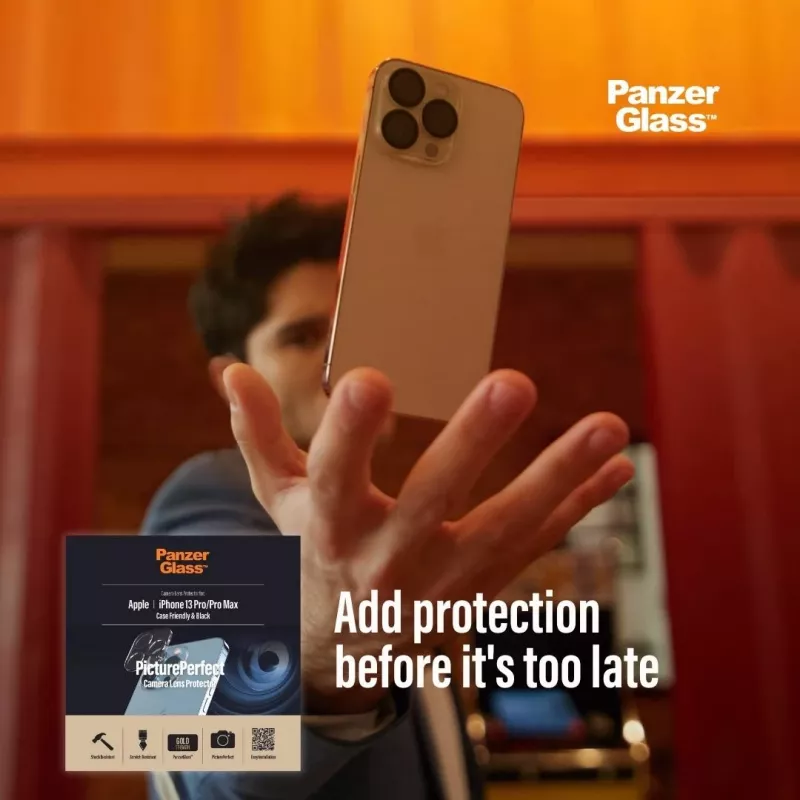 Kameraobjektiivin suojalasi PanzerGlass Apple iPhone 13 Pro 13 Pro Max naarmuuntumaton iskunkestävä