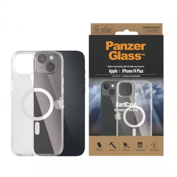 PanzerGlass ® HardCase läpinäkyvä valkoisella MagSafe iPhone 14 Plus