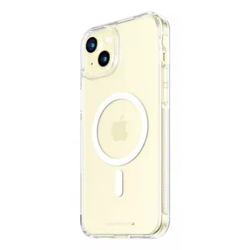 Suojakotelo HardCase MagSafe puhelinkotelo PanzerGlass iPhone 15 Plus — läpinäkyvä kierrätetty muovi, sopii 6,69 tuuman näytölle