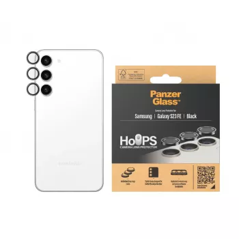 PanzerGlass Hoops kameran linssinsuoja Samsung Galaxy S23 FE musta naarmuuntumaton iskunkestävä