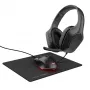 Trust GXT 790 Tridox 3-in-1 pelipaketti (kuulokemikrofoni, hiiri, hiirimatto), musta