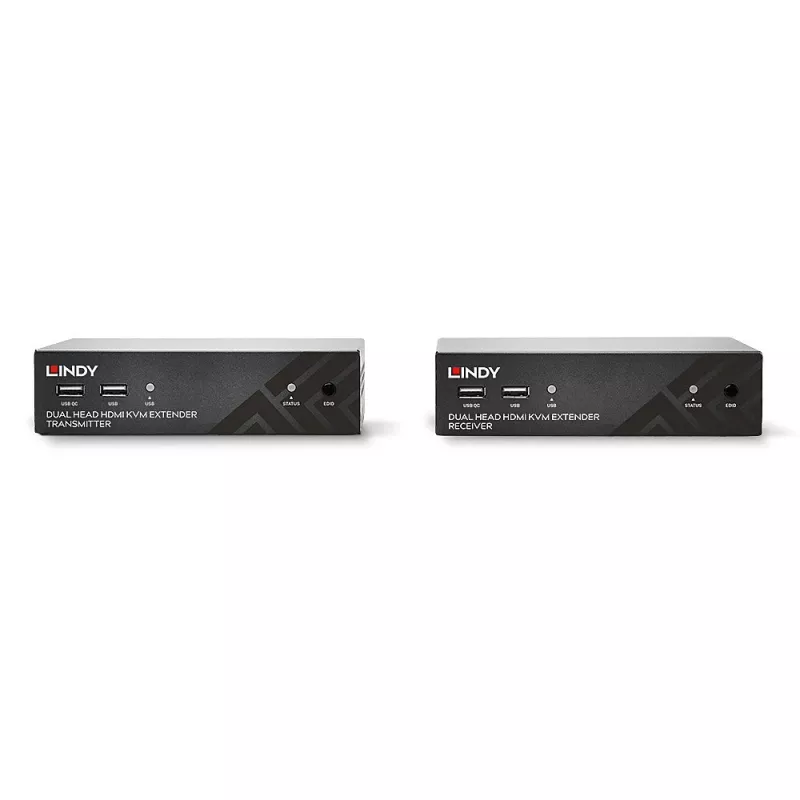 Lindy 100 m Cat.6 Dual Head HDMI, USB ja RS-232 -jatko