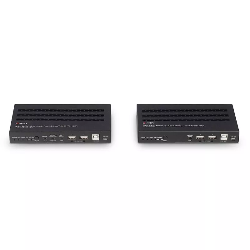 Lindy 100 m Cat.6A HDMI 4K60, ääni, IR ja RS-232 HDBaseT 3.0 KVM-jatko