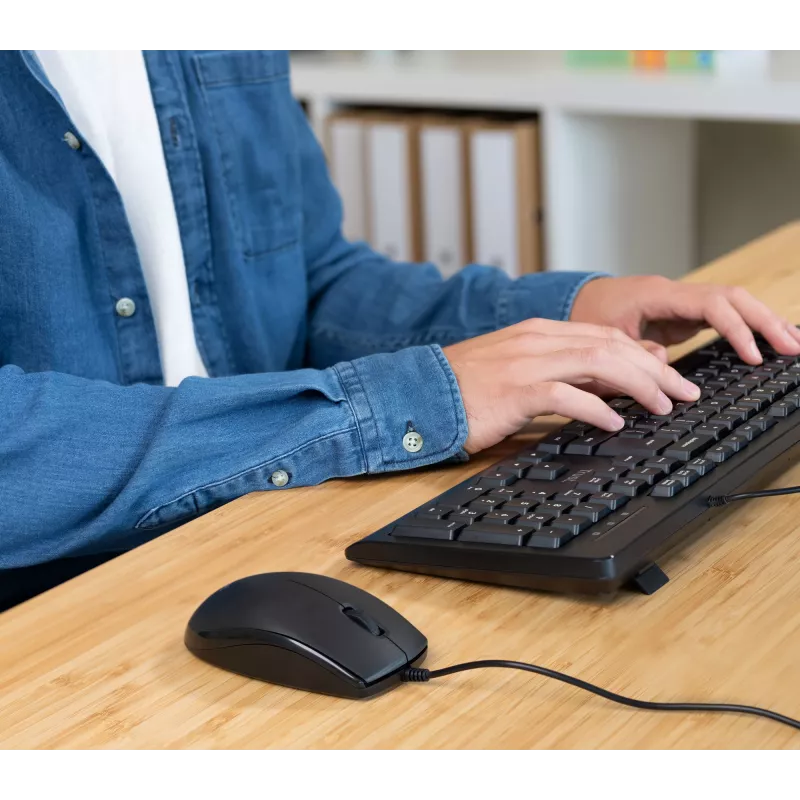 Trust TKM-250 näppäimistö hiiri sisältyy toimisto USB QWERTZ saksa musta