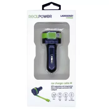 Mobiililaturi RealPower 257635 yleinen musta vihreä