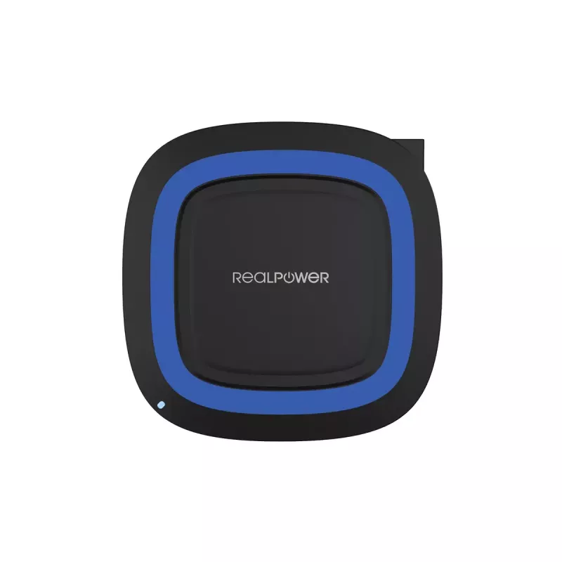 RealPower FreeCharge-10 langaton latausasema adapterilla, musta/sininen (257640)