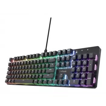 Pelausnäppäimistö Trust GXT 871 Zora mekaaninen USB RGB musta