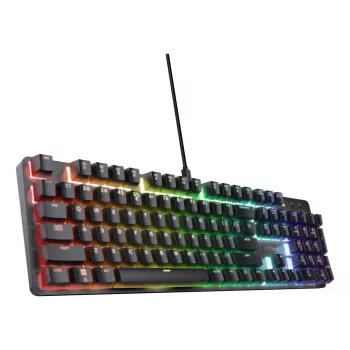 Pelausnäppäimistö Trust GXT 871 Zora mekaaninen USB RGB musta