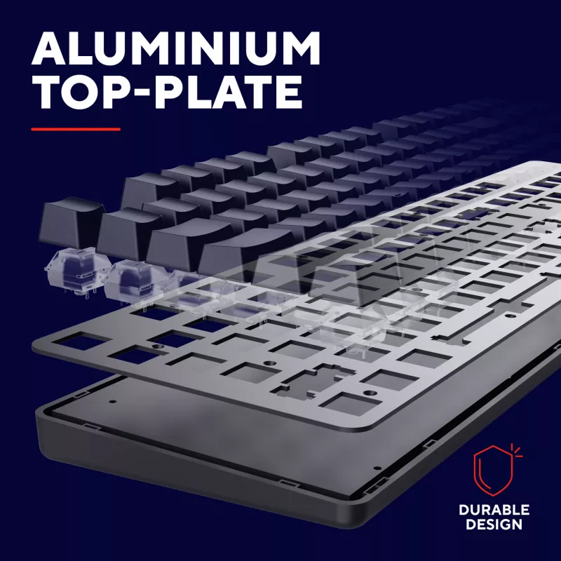 Pelausnäppäimistö Trust GXT 871 Zora mekaaninen USB RGB musta