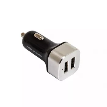 Mobiililaturi RealPower 176635 Universal musta hopea