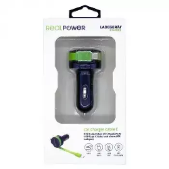 Mobiililaturi RealPower 257636 Universal musta vihreä