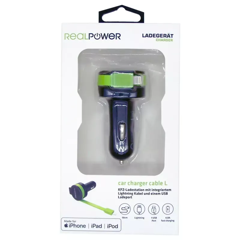 Mobiililaturi RealPower 257637 Universal musta vihreä
