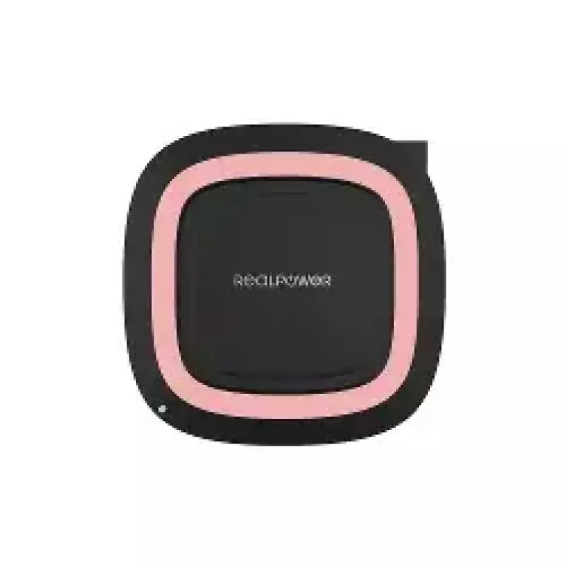 RealPower FreeCharge-10 langaton latausasema adapterilla, musta/pinkki (266105)