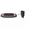 RealPower FreeCharge-10 langaton latausasema adapterilla, musta/pinkki (266105)