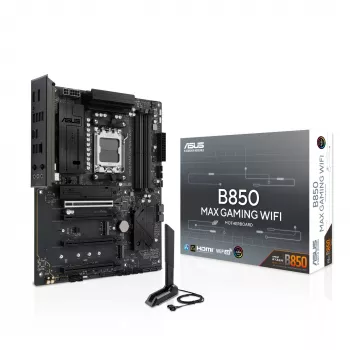 Emolevy ASUS B850 MAX GAMING WIFI Socket AM5 ATX, AMD B850, DDR5, 4 DIMM, 256 GB, Wi‑Fi 6E, 2.5Gb Ethernet