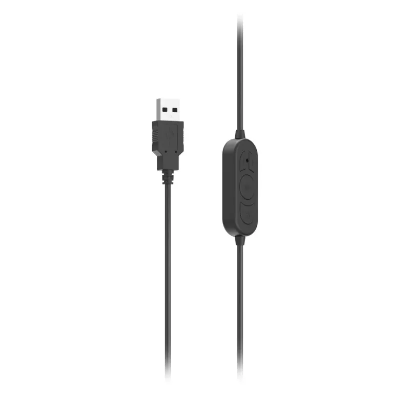 Hama HS-USB300 V2 kuulokemikrofoni langallinen panta toimisto/callcenter USB Type-A musta
