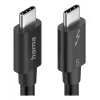Hama USB-C Thunderbolt 5 -kaapeli 80 Gbit/s, 5 A, 240 W, 8K, 1 m