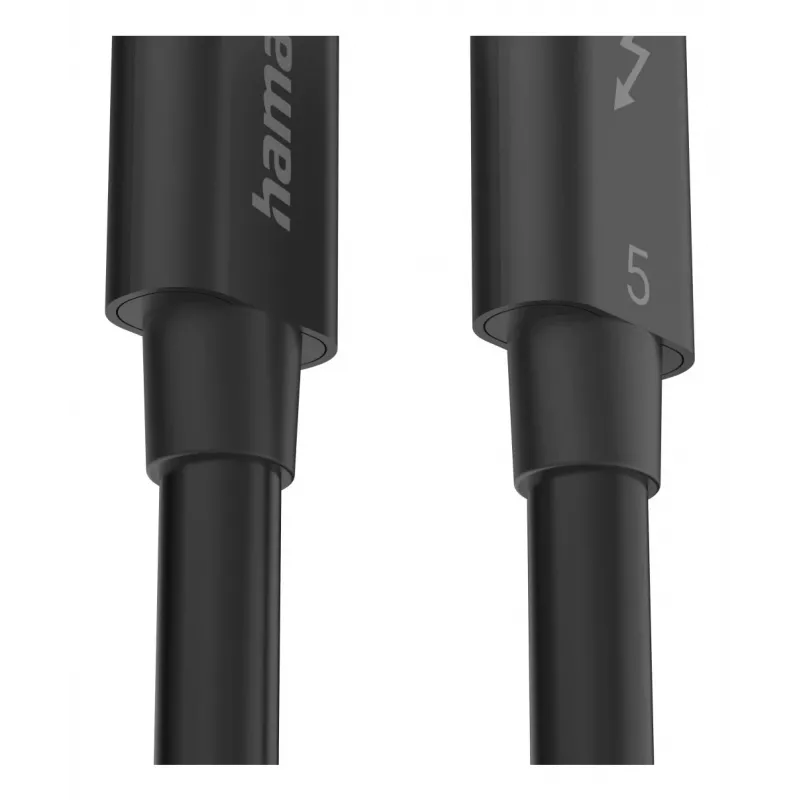 Hama USB-C Thunderbolt 5 -kaapeli 80 Gbit/s, 5 A, 240 W, 8K, 1 m