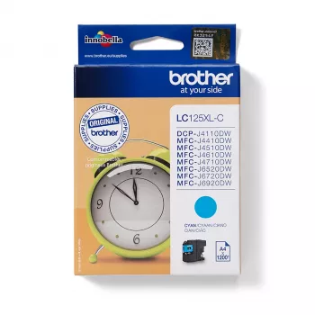 Brother LC-125XLC värikasetti 1 kpl alkuperäinen syaani