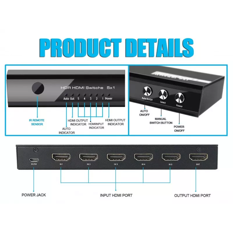 Equip 332726 videokytkin HDMI