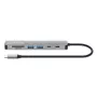 Manhattan USB-C-telakka/keskitin kortinlukijalla, liitännät (x5): HDMI, USB-A (x2) ja USB-C (x2), Power Delivery (PD) 100W – vaatii ulkoisen USB-C-laturin (ei sisälly). USB-virralla toimiva (ulkoista virtalähdettä ei tarvita), kun PD:tä ei käytetä