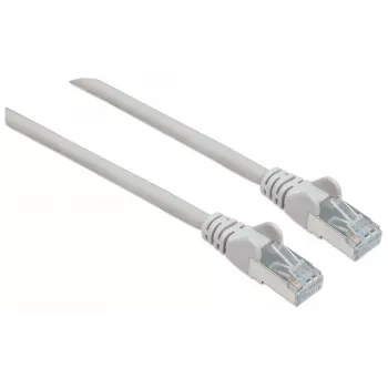 Intellinet verkkokaapeli, Cat6A, 1 m, harmaa, kupari, S/FTP, LSOH/LSZH, PVC, RJ45, kullatut kontaktit, rastnasenfreier taittumissuoja, ruiskutettu taittumissuoja, elinikäinen takuu