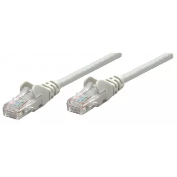 Intellinet verkkokaapeli, Cat5e, 0,25 m, harmaa, CCA, SF/UTP, PVC, RJ45, kullatut kontaktit, rastnasenschutz, taittumissuoja, elinikäinen takuu
