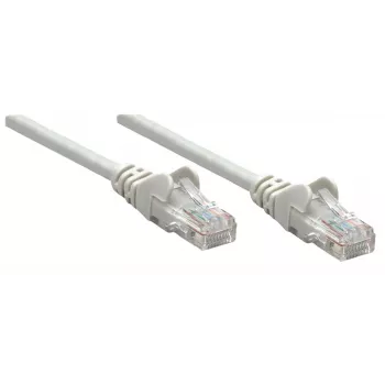 Intellinet verkkokaapeli, Cat5e, 0,25 m, harmaa, CCA, SF/UTP, PVC, RJ45, kullatut kontaktit, rastnasenschutz, taittumissuoja, elinikäinen takuu