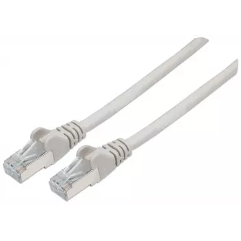 Intellinet verkkokaapeli, Cat7-kaapeli/Cat6A-pistoke, 1m, harmaa, kupari, S/FTP, LSOH / LSZH, PVC, RJ45, kullatut kontaktit, taittumissuoja, suojattu, elinikäinen takuu