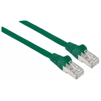 Intellinet verkkokaapeli, Cat6, 7,5 m, vihreä, kupari, S/FTP, LSOH/LSZH, PVC, RJ45, kullatut kontaktit, rastnasuoja, taittumissuoja, elinikäinen takuu