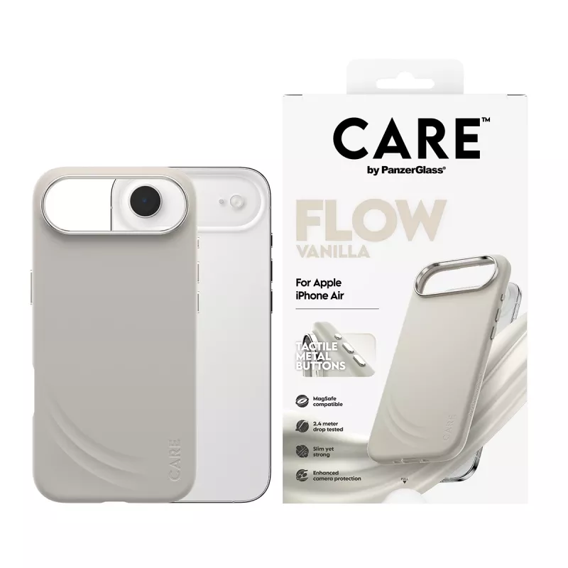 PanzerGlass CARE by Feature FLOW Case Vanilla MagSafe-yhteensopiva iPhone Air