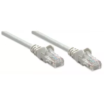 Intellinet verkkokaapeli, Cat6, 7,5 m, harmaa, CCA, U/UTP, PVC, RJ45, kullatut kontaktit, rastnasaton taittumissuoja, elinikäinen takuu
