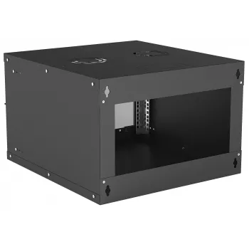 Intellinet 19 tuuman verkkokaappi – seinäasennus (Basic), 6HE, 560 mm syvä, musta, kokoamaton, max. 50 kg, käytettävä syvyys 500 mm, lasiovi, rack, seinäasennuksen osat (esim. ruuvit ja tulpat) eivät sisälly