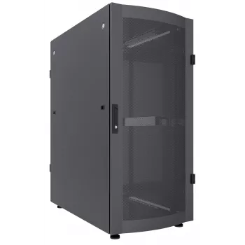 Intellinet 19 tuuman palvelinkaappi – vapaasti seisova, 36HE, 600x1 200 mm (leveys x syvyys), musta, Flatpack, max. 1 500 kg, monipistelukko, yksi lukko per sivuseinä, käytettävä syvyys 123–973 mm, IP20, rack, teräs