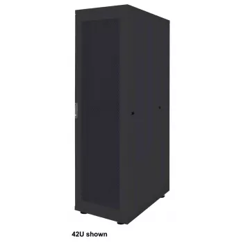 Intellinet 19 tuuman verkkokaappi – vapaasti seisova (Basic), 36U, 600x1 000 mm (L x S), musta, Flatpack, max. 600 kg, yksipistelukko, yksi lukko per sivuseinä, käytettävä syvyys 123–773 mm, rack, IP20-luokiteltu, teräs
