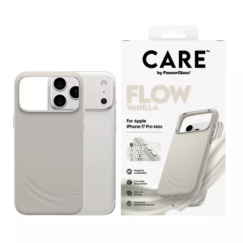 Suojakotelo PanzerGlass CARE by ® Feature FLOW Case Vanilla MagSafe-yhteensopiva iPhone 17 Pro Max