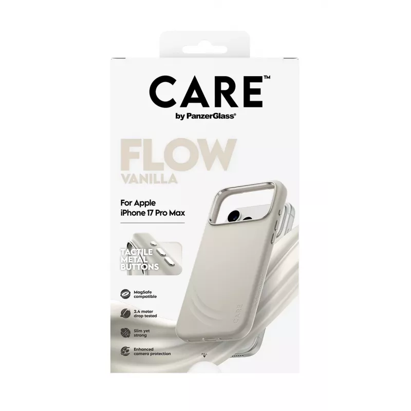 Suojakotelo PanzerGlass CARE by ® Feature FLOW Case Vanilla MagSafe-yhteensopiva iPhone 17 Pro Max