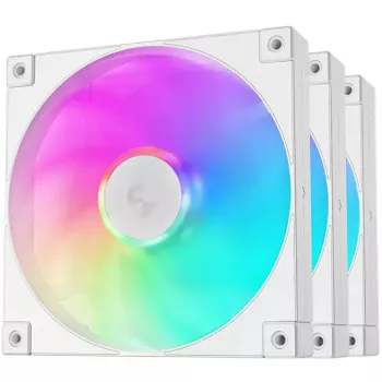 Jäähdytystuuletin DeepCool FD14 ARGB valkoinen 140mm 3in1 — 140 mm, ARGB, valkoinen, 3 kpl:n pakkaus