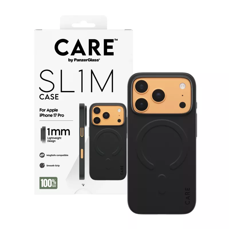 Suojakotelo PanzerGlass CARE™ SL1M MagSafe-yhteensopiva iPhone 17 Pro – musta