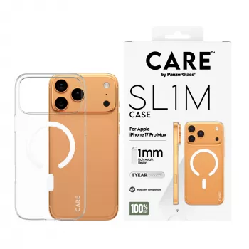 Suojakotelo PanzerGlass CARE™ SL1M kotelo läpinäkyvä MagSafe-yhteensopiva iPhone 17 Pro Max