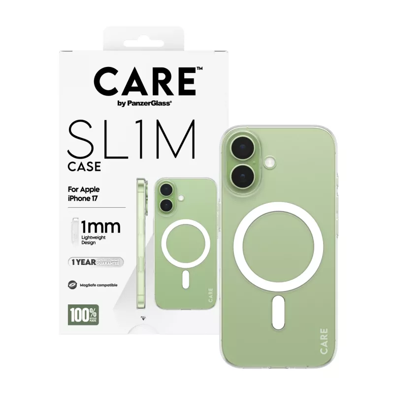 Suojakotelo PanzerGlass CARE™ SL1M kotelo läpinäkyvä MagSafe-yhteensopiva iPhone 17