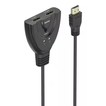 Hama 4K HDMI 2x1 kytkin, 2x HDMI-liitin - 1x HDMI-pistoke