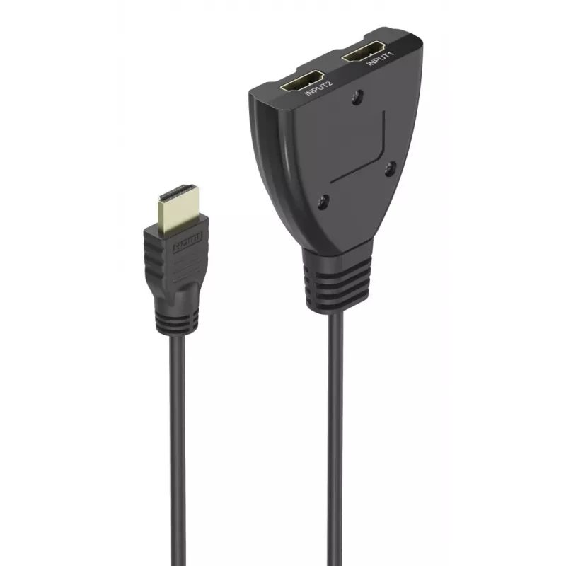 Hama 4K HDMI 2x1 kytkin, 2x HDMI-liitin - 1x HDMI-pistoke